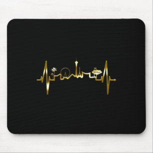 Las Vegas Skyline Herzschlag Ich Liebe Nevada USA Mousepad