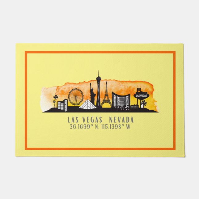 Las Vegas Skyline Latitude Fußmatte (Vorderseite)