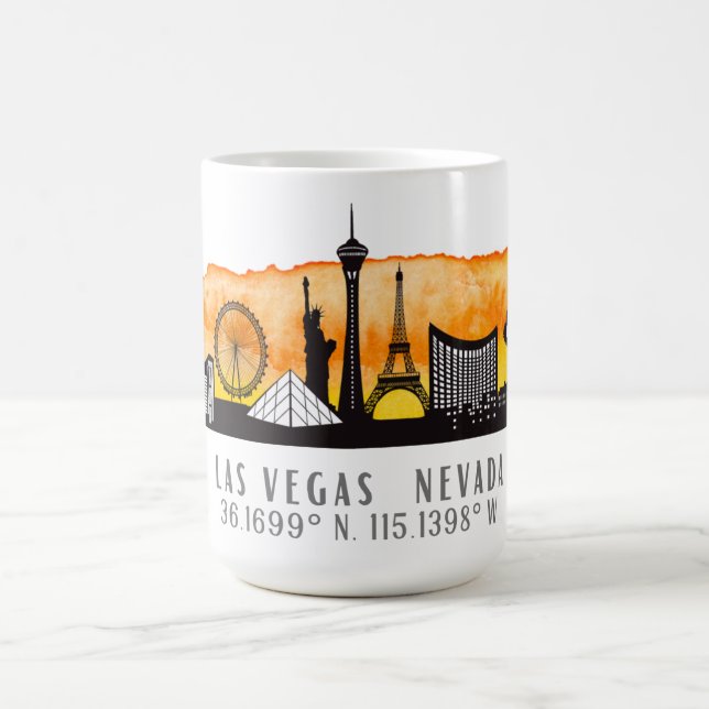 Las Vegas Skyline Latitude Kaffeetasse (Mittel)