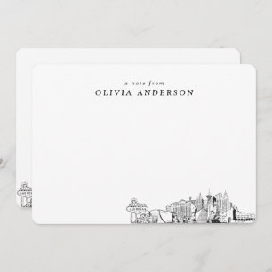 Las Vegas Skyline Personalisierte Mitteilungskarte