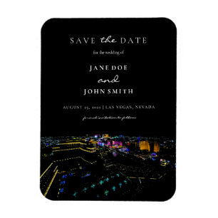Las Vegas Skyline Save the Date Kartenmagnet Magnet