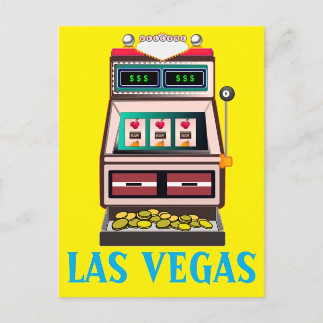 LAS VEGAS Slot Machine Travel Postcard Postkarte (Vorderseite)