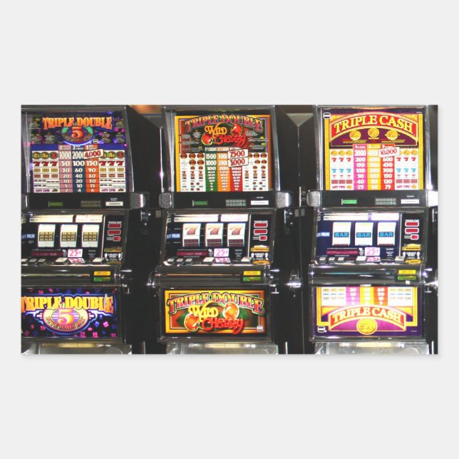 Las Vegas Slots Dream Machines Rechteckiger Aufkleber (Vorderseite)