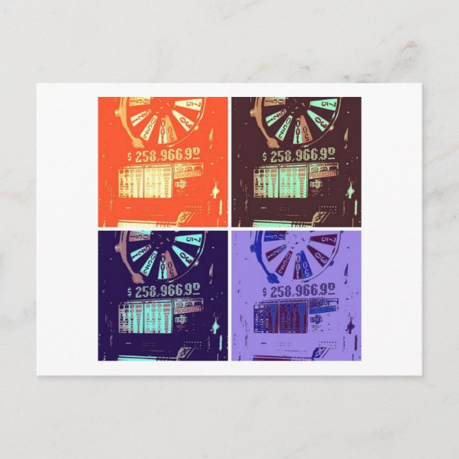 Las Vegas Slots Jackpot Postkarte (Vorderseite)