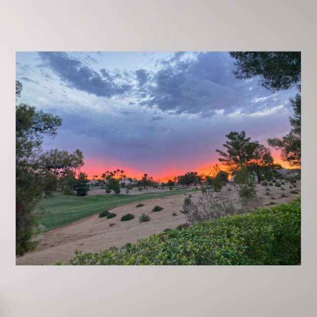 Las Vegas Sonnenaufgang über dem Golfplatz in der  Poster (Vorne)