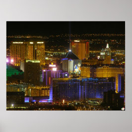 Las Vegas South Strip Luftplakatwerbung Poster