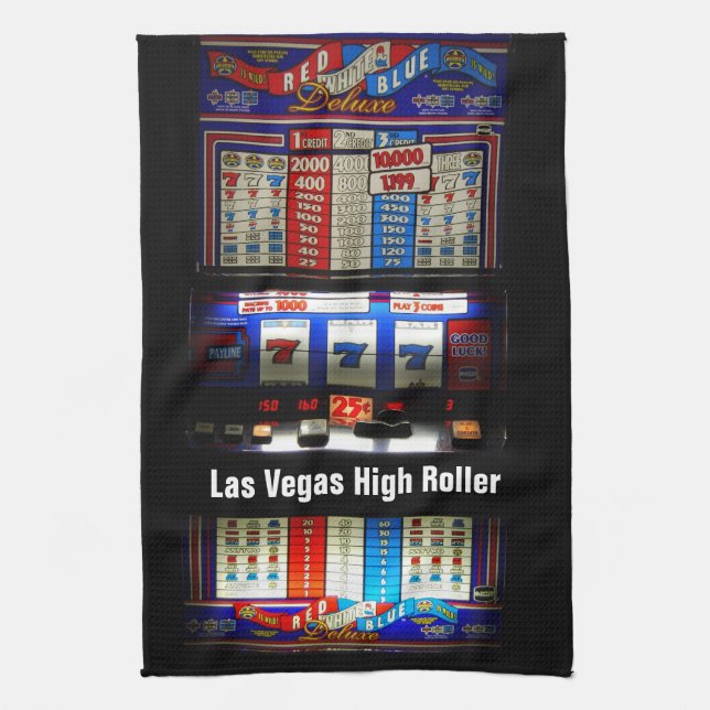 Las Vegas-Spielautomat-High Roller Handtuch (Vertikal)