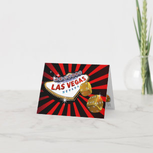 Las Vegas Starburst Hochzeitsempfang rot schwarz Einladung