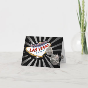 Las Vegas Starburst Hochzeitsempfang silber schwar Einladung
