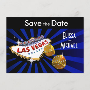 Las Vegas Sternexplosion Save the Date königsblau 