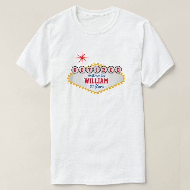 Las Vegas Stil Schildermüdung personalisieren  T-Shirt (Design vorne)