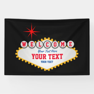 Las Vegas Stil Willkommen in Ihrem Text Banner
