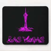 Las Vegas Stratosphere Neon Pink Skizze Mauspad