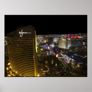 Las Vegas-Streifen am Nachtplakat-Druck Poster