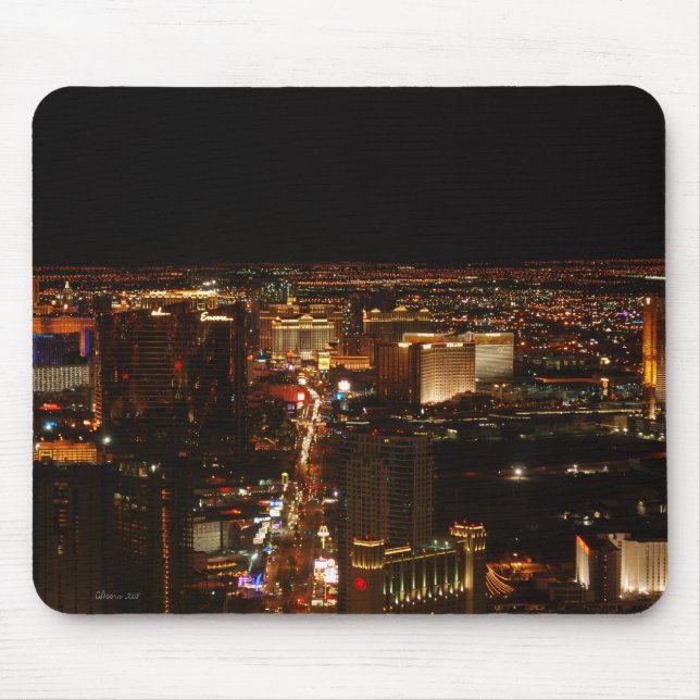 Las Vegas-Streifen nachts Mousepad (Vorne)