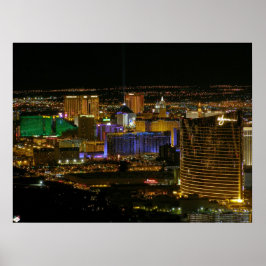 Las Vegas Strip Aerial View Poster