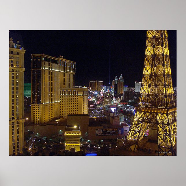 Las Vegas Strip & Aladdin Poster Print (Vorne)