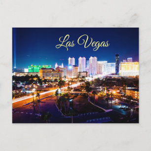 Las Vegas Strip at Night Postcard Postkarte