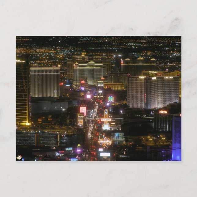 Las Vegas Strip Foto Postkarten (Vorderseite)