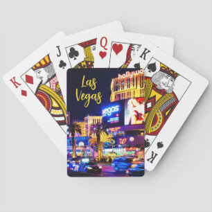 Las Vegas Strip in der Nacht Klassische Spielkarte