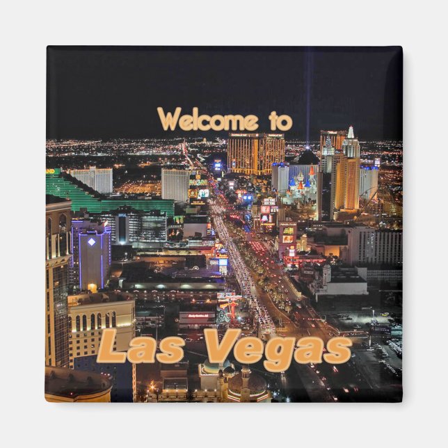 Las Vegas Strip in der Nacht Magnet (Vorne)