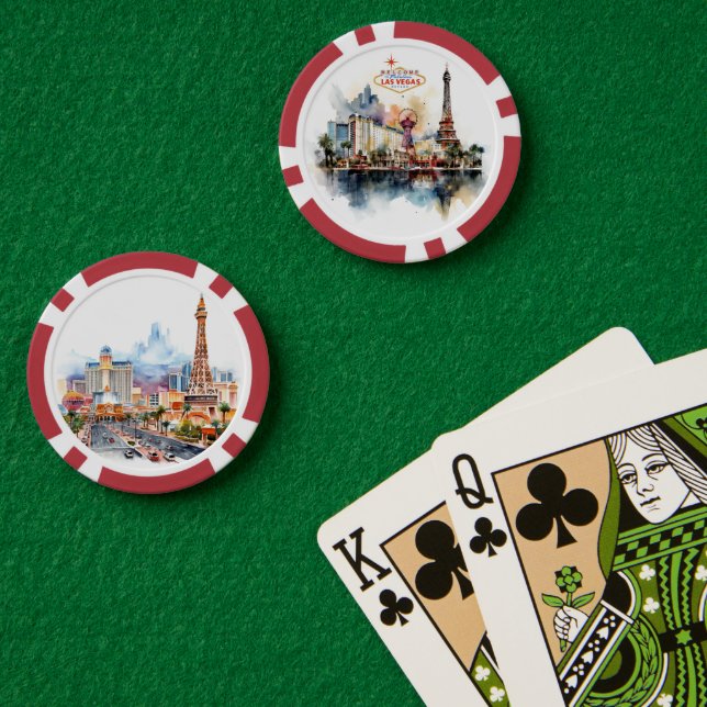 Las Vegas Strip Pokerchips (Pokertisch (doppelt))