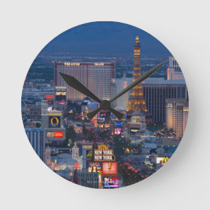 Las Vegas Strip Runde Wanduhr