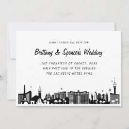 Las Vegas Strip Skyline Ändern Sie das Datum Einladung