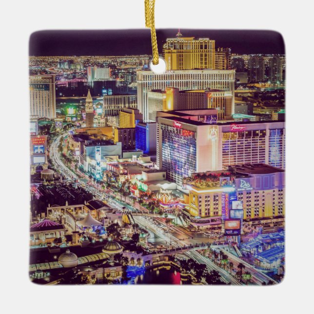 Las Vegas strip stylisiert Keramikornament (Vorderseite)