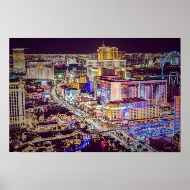 Las Vegas strip stylisiert Poster (Vorne)