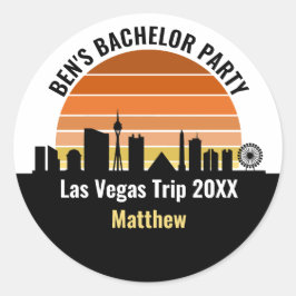 Las Vegas Strip Sunset Custom Vacation Runder Aufkleber