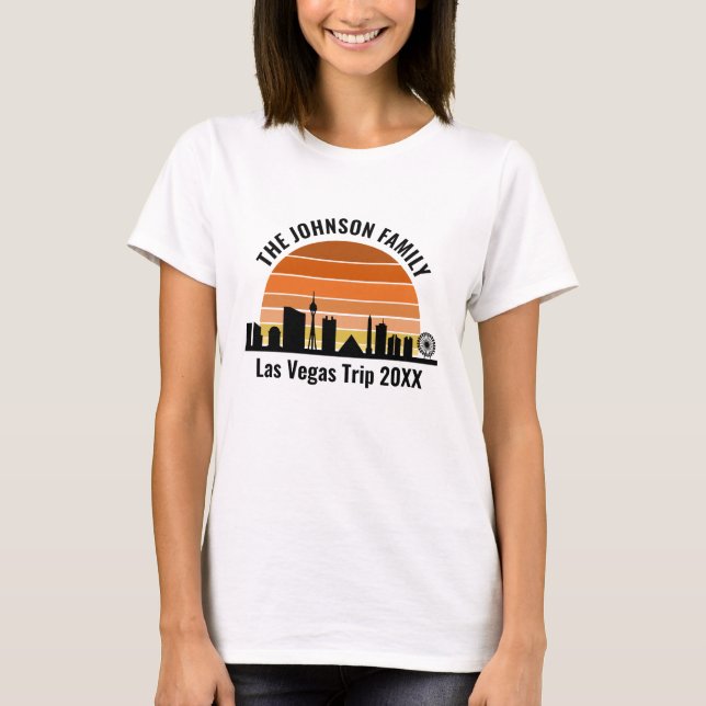 Las Vegas Strip Sunset Custom Vacation Women's T-Shirt (Vorderseite)