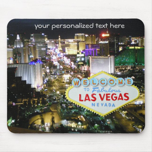Las Vegas Strip und Begrüßungszeichen Mousepad (Vorne)