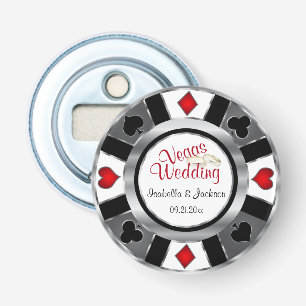 Las Vegas Styled Wedding Silver, Grau, White & Red Flaschenöffner