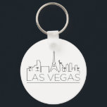 Las Vegas Stylized Skyline Schlüsselanhänger<br><div class="desc">Eine einzigartige Schlüsselkette,  die die schöne Stadt Las Vegas repräsentiert. Dieser Schlüsselanhänger zeigt die einzigartige Skyline der Stadt mit ihrem Namen darunter.</div>