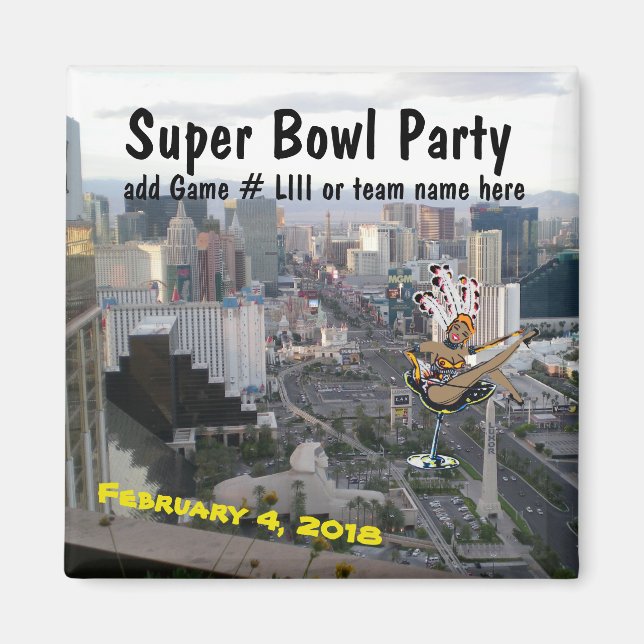 Las Vegas Super Football Party mit Showgirl Magnet (Vorne)