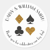 Las Vegas Theme Custom Text Sticker in Gold Black