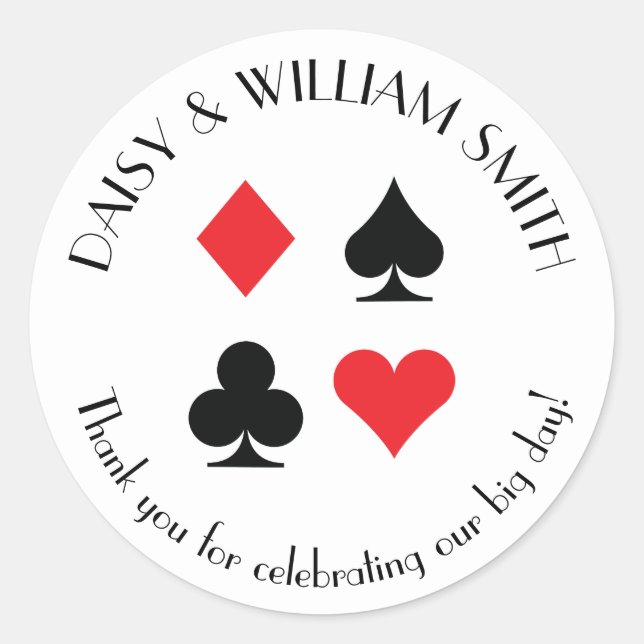 Las Vegas Theme Custom Text Sticker in Red Black (Vorderseite)