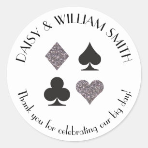 Las Vegas Theme Custom Text Sticker Silver Black