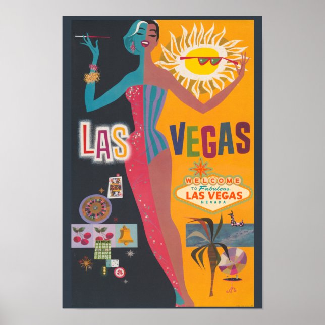 Las Vegas Travel Ad Poster (Vorne)