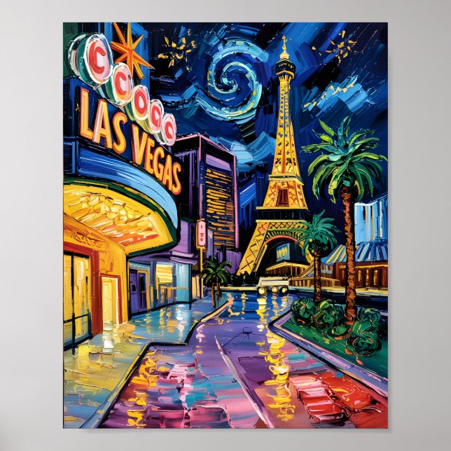 Las Vegas Travel Van Gogh Style Casino Poster (Vorne)