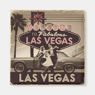 Las Vegas USA Vintag Magnet