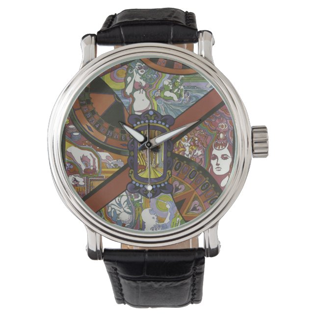 Las Vegas USA Vintage Travel Uhren (Vorderseite)