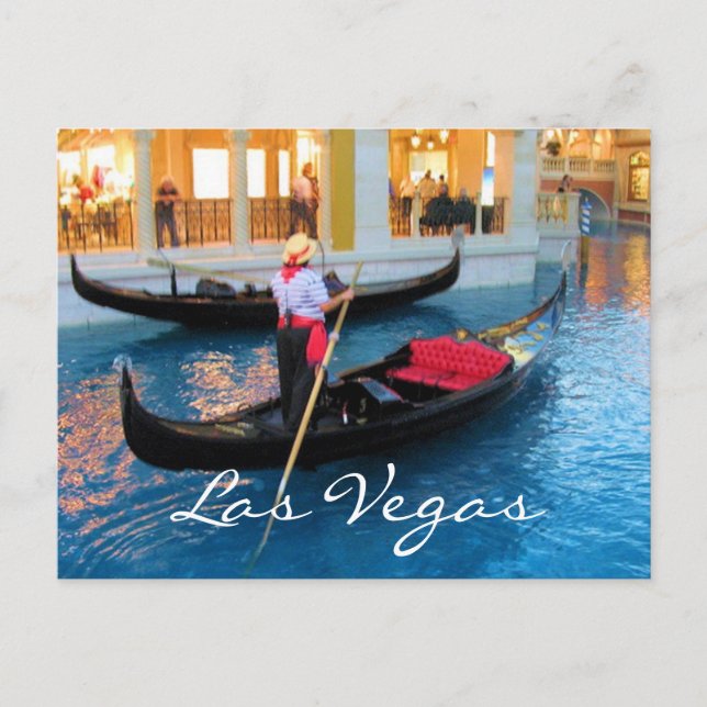 Las Vegas Venice Gondoliers Postkarte (Vorderseite)