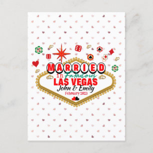 Las Vegas Verheiratetes Paar Matching Urlaub Nevad Postkarte