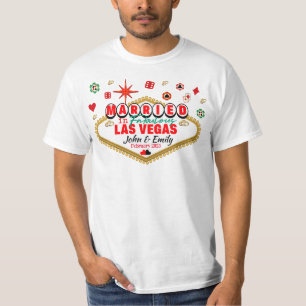 Las Vegas Verheiratetes Paar Matching Urlaub Nevad T-Shirt