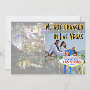 Las Vegas Verlobung Fotokarte Einladung