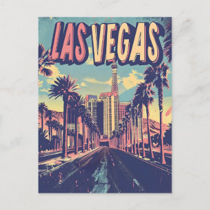 Las Vegas Vintag Art Postkarte
