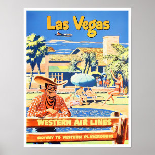 Las Vegas Vintage Reiseplakat Poster