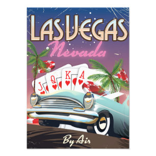 Las Vegas Vintages Urlaubsplakat Fotodruck